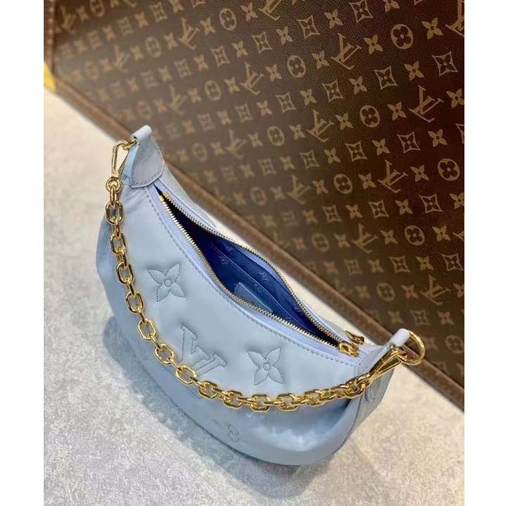 Louis Vuitton LV Women Over The Moon Blue Quilted Embroidered Smooth Calf Leather