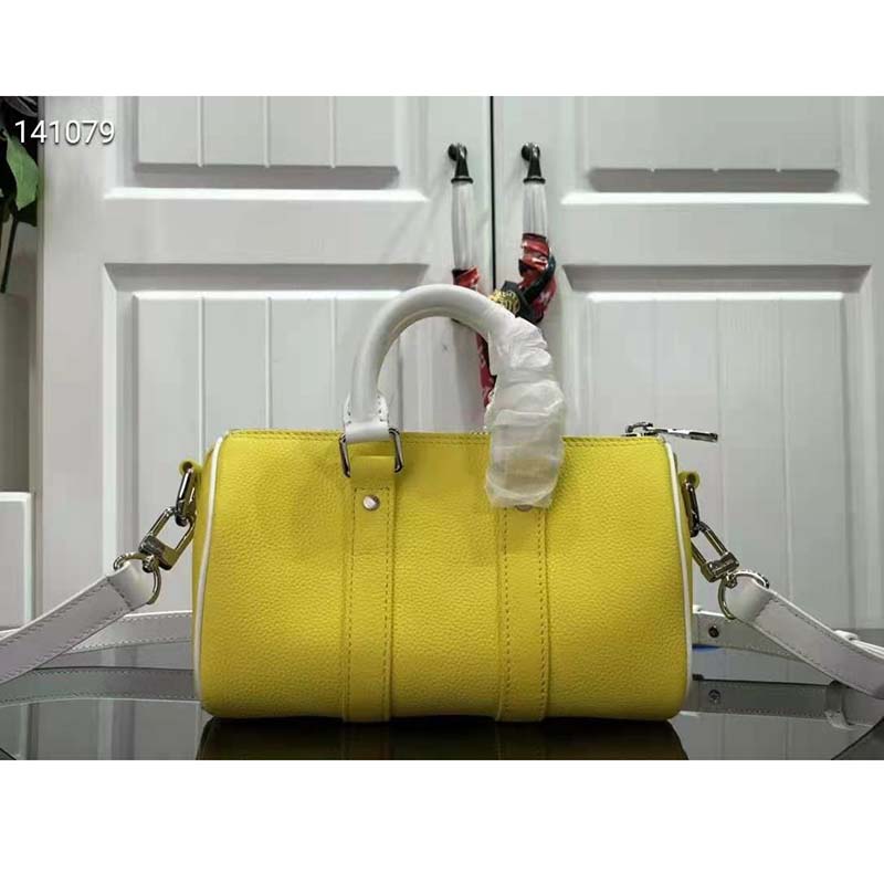 Louis Vuitton LV Unisex Keepall XS Bag Yellow Cowhide Leather