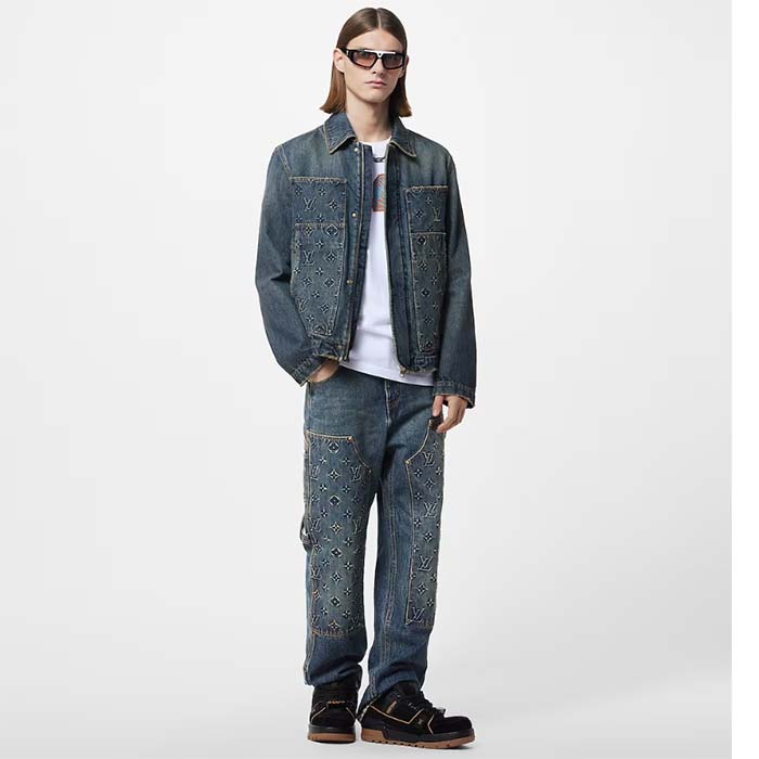 Louis Vuitton Unisex LV Trainer Maxi Black Suede Calf Leather Textile Laces Beads Rubber