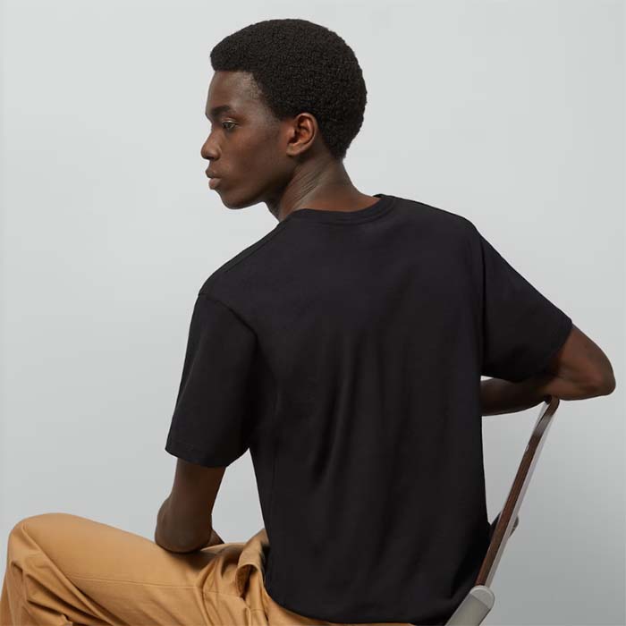 Gucci Men GG Cotton Jersey T-Shirt Black Crewneck Short Sleeves