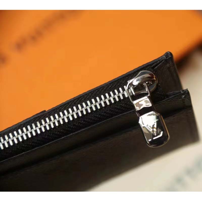 Louis Vuitton LV Unisex Coin Card Holder Taigarama Taiga Leather Monogram Canvas