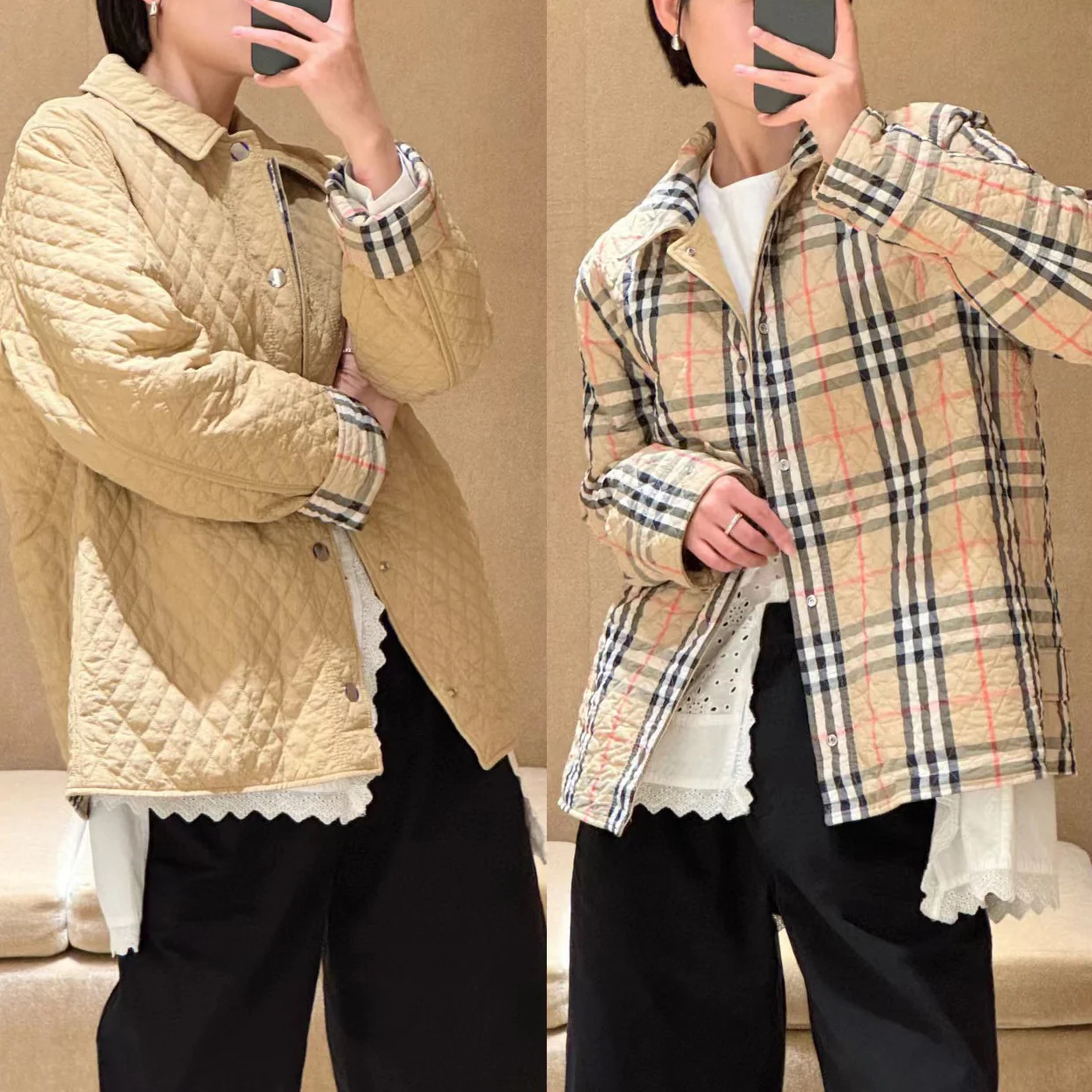 Classic plaid cotton jacket 1024102124