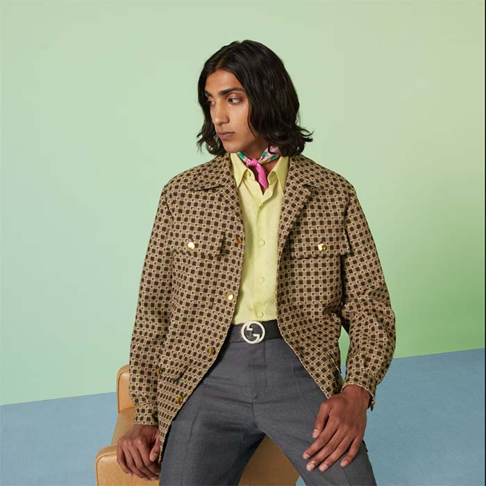 Gucci Unisex Blondie Wide Belt Black Maxi GG Leather G Buckle 4 CM Width