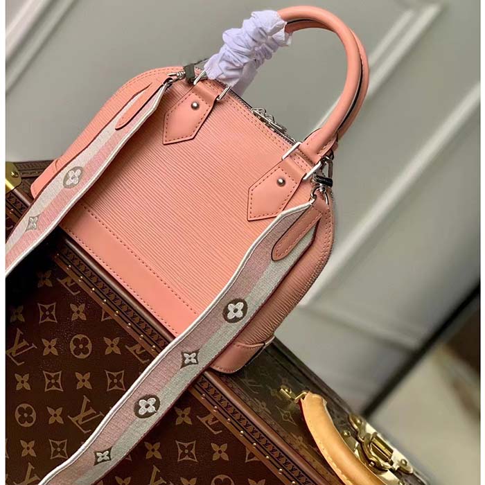 Louis Vuitton LV Women Alma BB Handbag Rose Trianon Pink Epi Grained Cowhide Leather