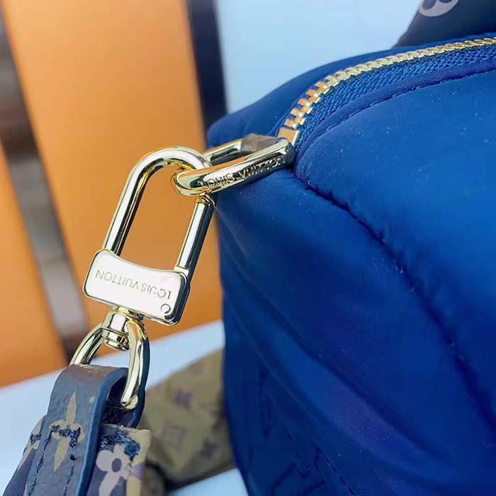 Louis Vuitton LV Women Pillow Speedy Bandoulière 25 Handbag Navy Blue Monogram Coated Canvas