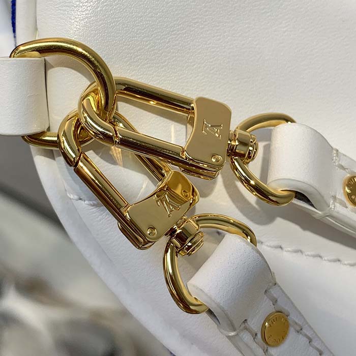 Louis Vuitton LV Unisex Palm Springs Mini Backpack Blue Monogram Velvet Jacquard