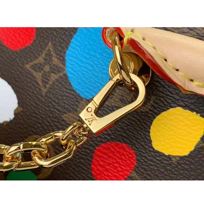 Louis Vuitton Women LVxYK Square Monogram Coated Canvas 3D Painted Dots Print