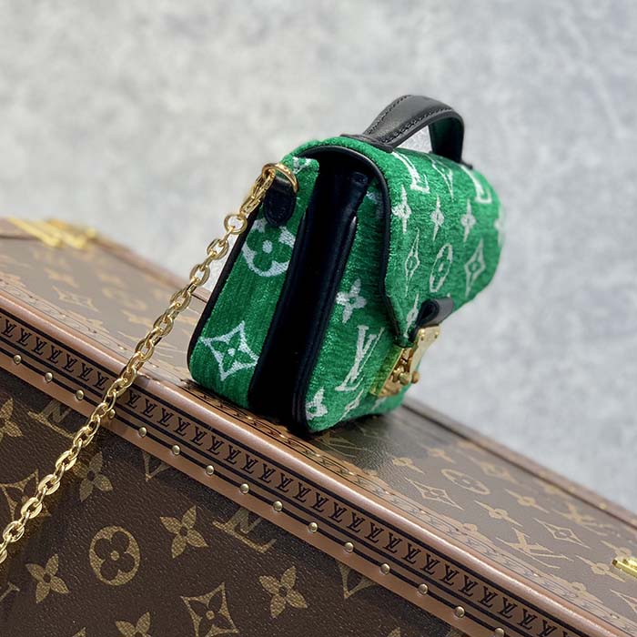 Louis Vuitton LV Women Micro Métis Bag Green Monogram Jacquard Velvet