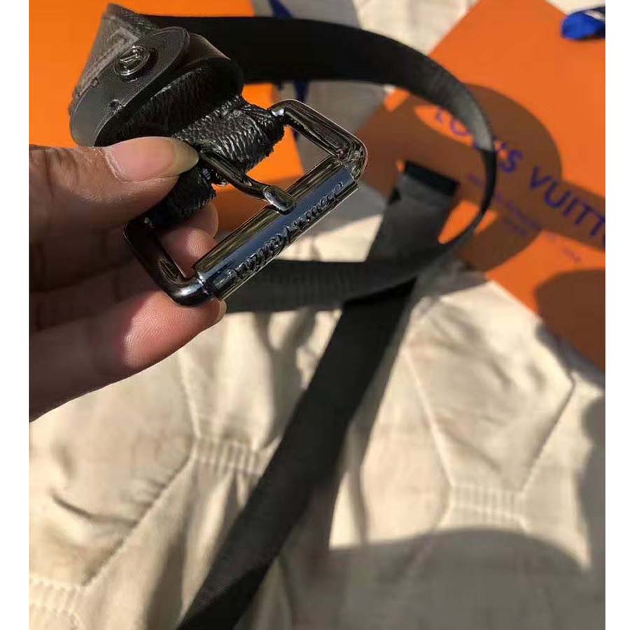 Louis Vuitton LV Unisex Signature Extra Long 35mm Belt-Grey