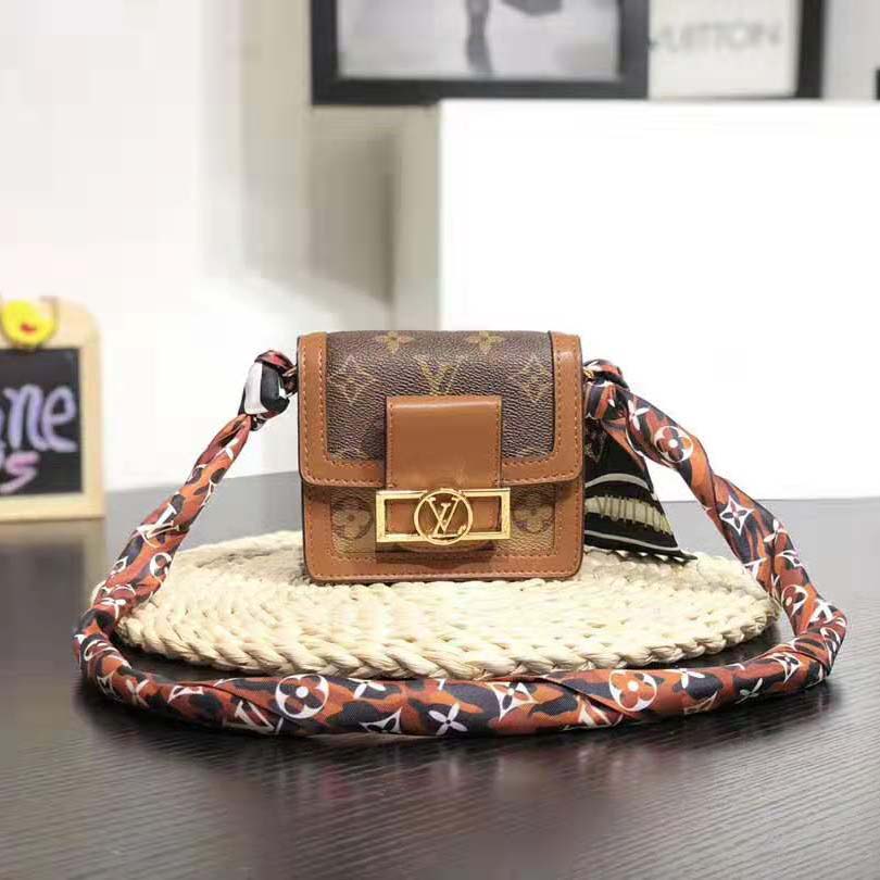 Louis Vuitton LV Women Bumbag Dauphine BB Bag-Brown