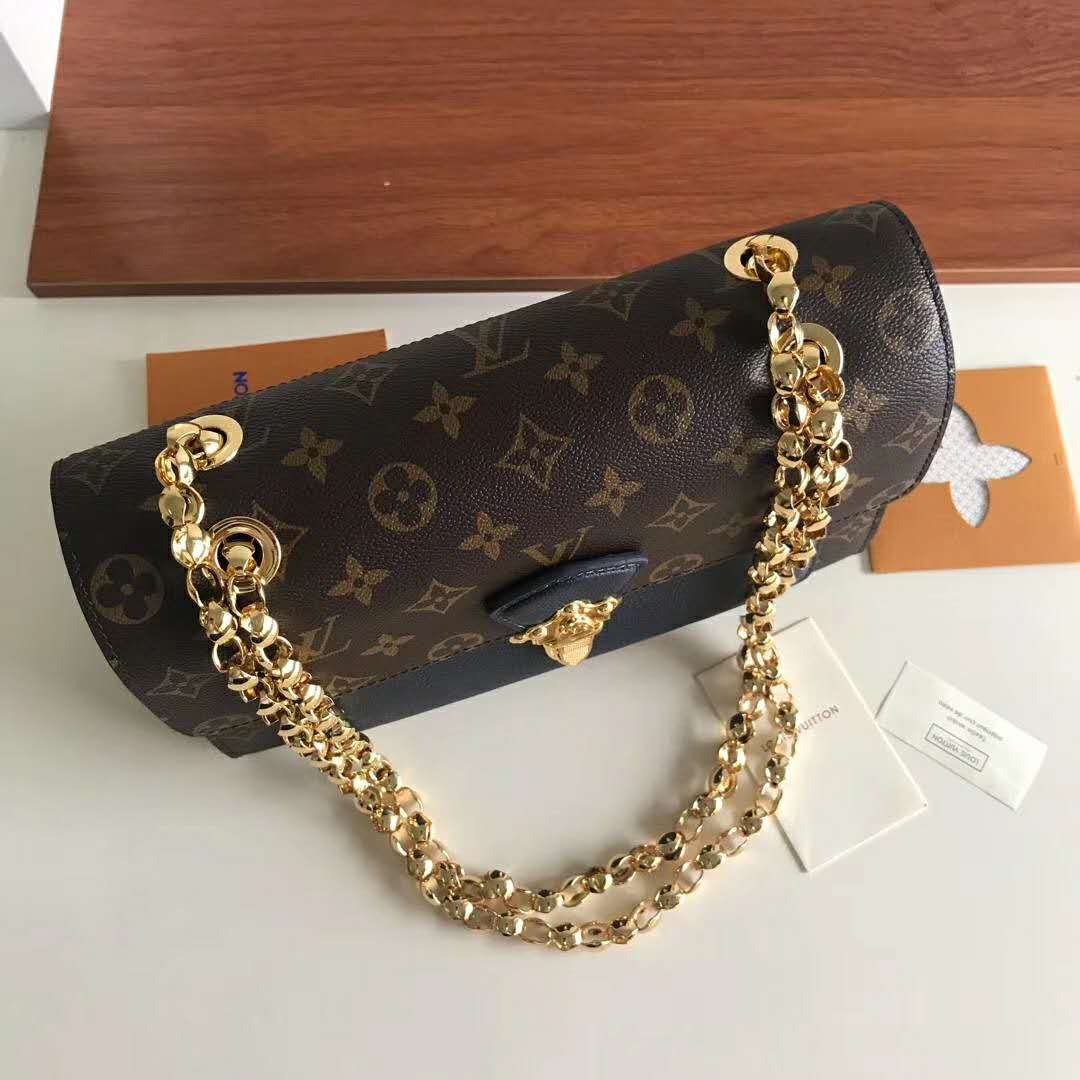 Louis Vuitton LV Women Victoire Chain Bag in Monogram Coated Canvas-Navy