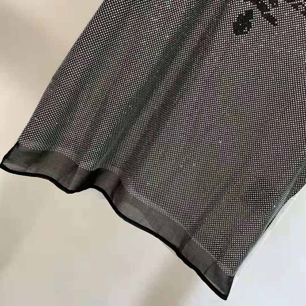 Prada Women Studded Chiffon and Jersey T-shirt-White