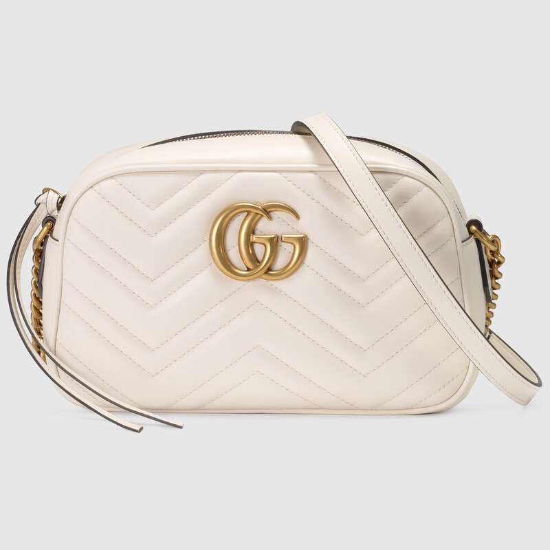 Gucci GG Women GG Marmont Small Shoulder Bag in Matelassé Chevron Leather