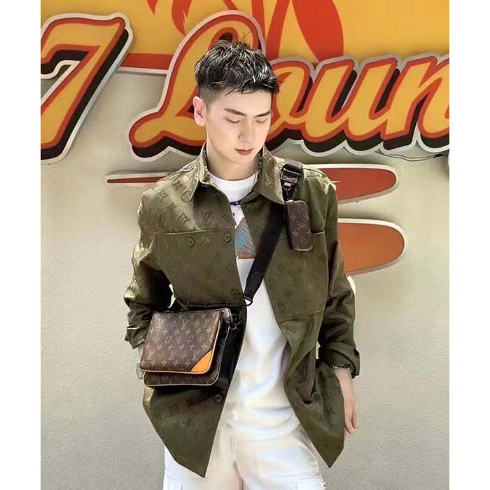 Louis Vuitton LV Unisex Trio Messenger Radiant Sun Monogram Macassar Coated Canvas