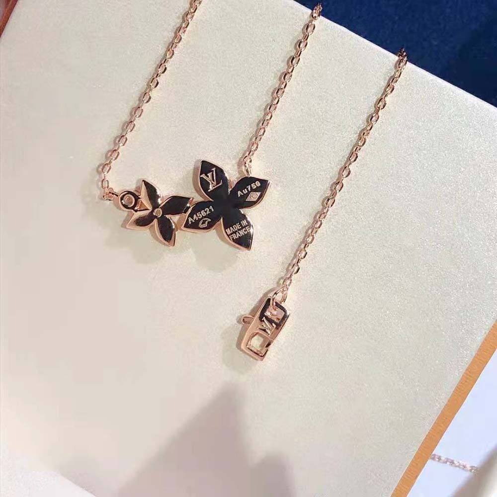 Louis Vuitton Women Idylle Blossom Necklace in Pink Gold