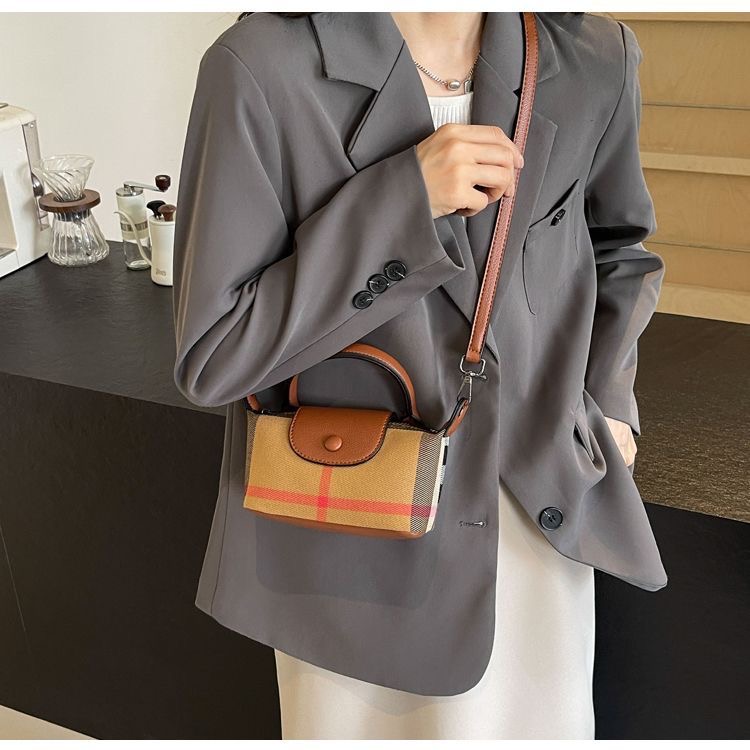 New casual retro plaid mini square bag PD042025051906
