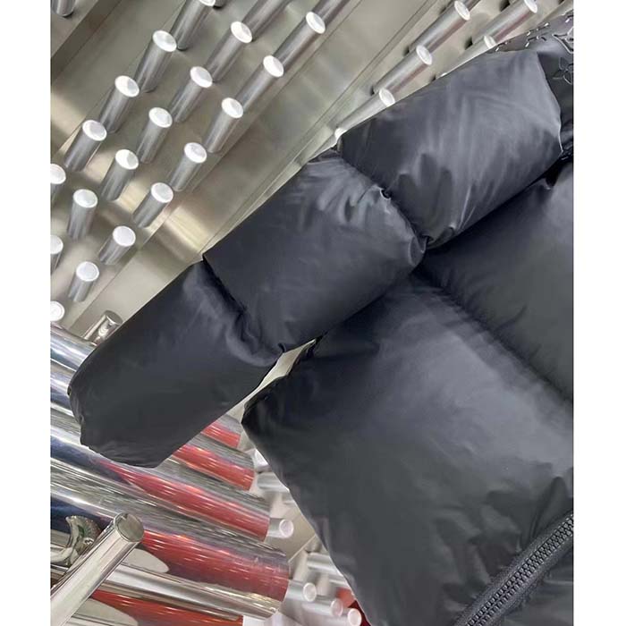 Louis Vuitton Women LV Oversized Puffer Jacket Black Monogram Hood Water-Resistant Lamb Leather