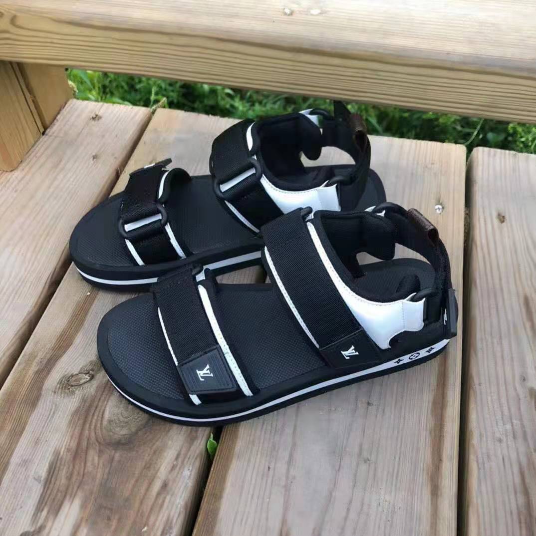 Louis Vuitton LV Women Arcade Flat Sandal Monogram Flowers LV Initials Black