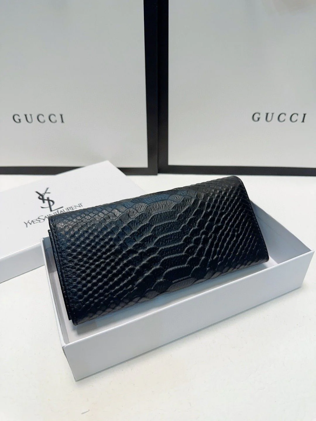 New Women's Long Wallet Snake-print Cowhide Card Bag 1024031307