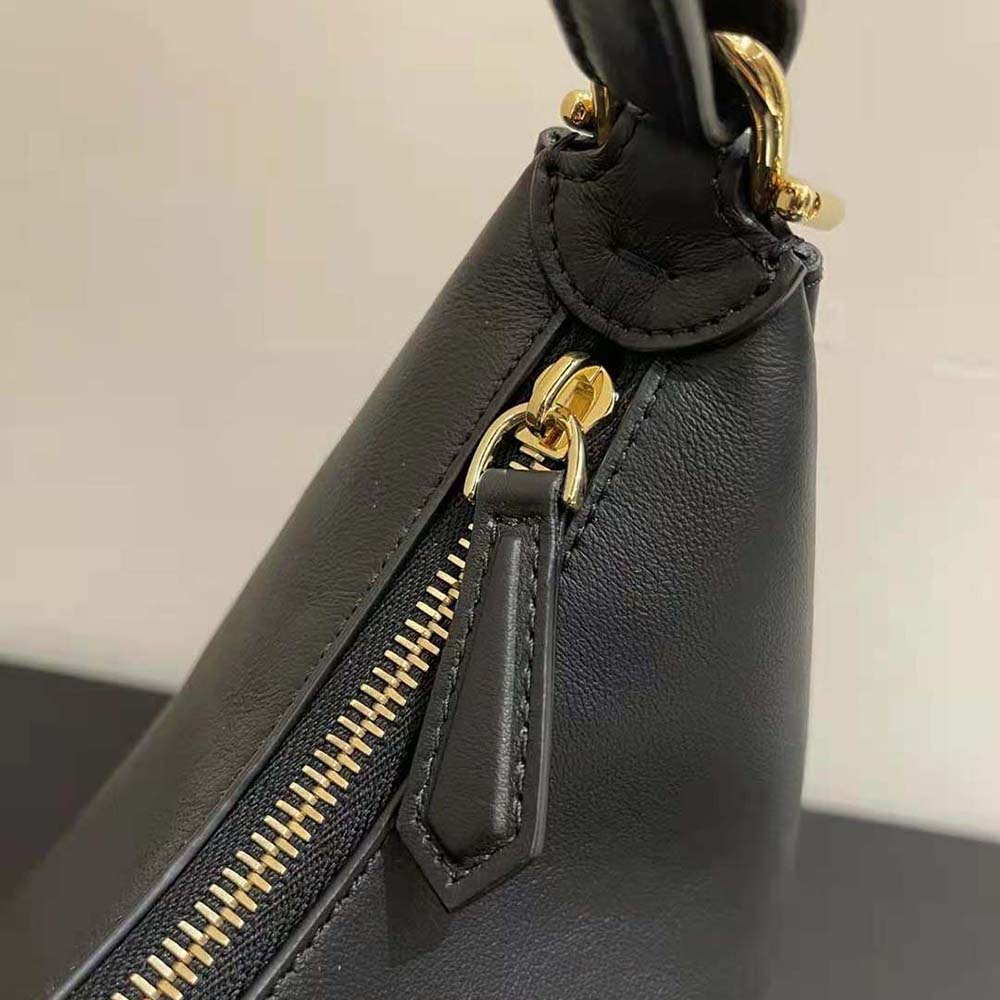 Fendi Women Fendigraphy Small Black Leather Bag-Black