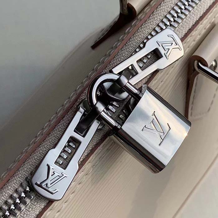 Louis Vuitton LV Women Alma BB Handbag Quartz White Epi Grained Cowhide Leather