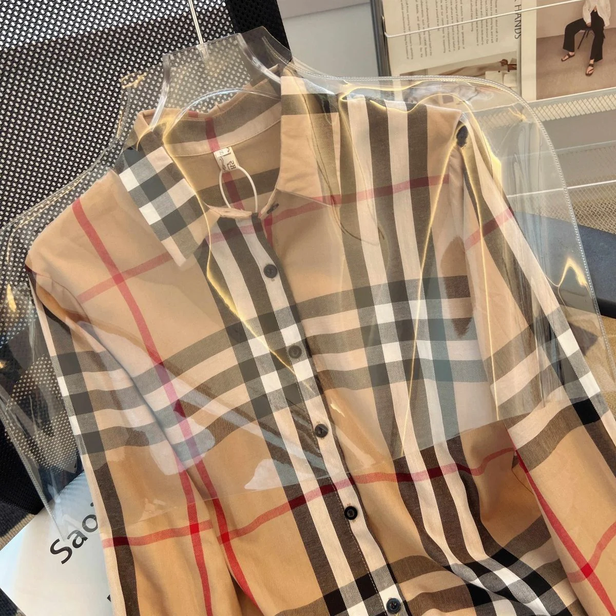 New Fashion Plaid Shirt All-match Casual Shirt 1024072610