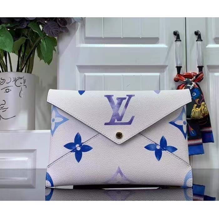 Louis Vuitton LV Unisex Kirigami Pochette Monogram Coated Canvas Printed Grained Cowhide Leather