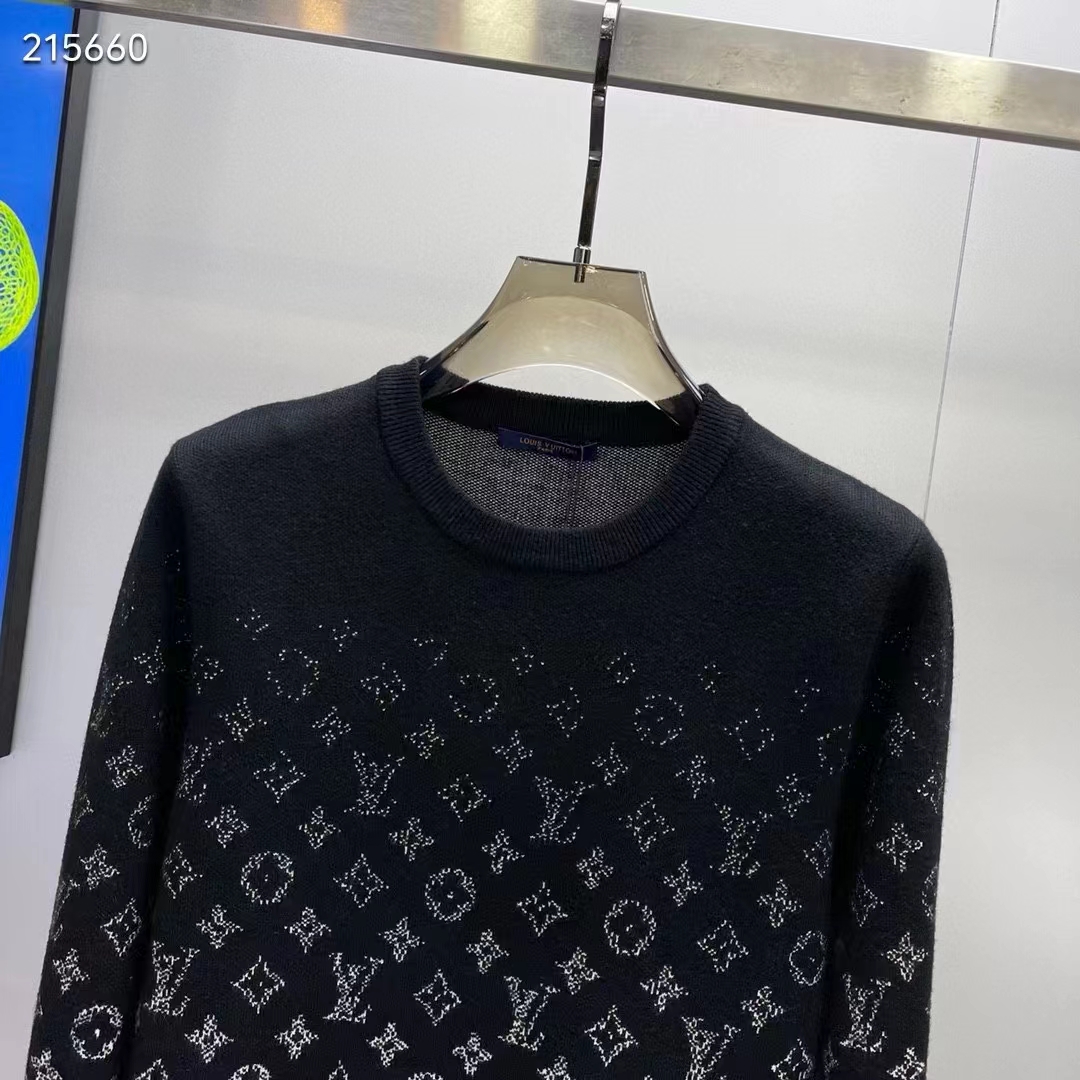 Louis Vuitton Women Lvse Monogram Degrade Crewneck Cotton Black White Slightly Loose Fit