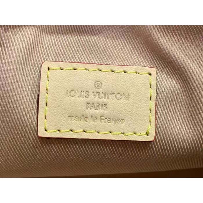 Louis Vuitton LV Women Nano Speedy Beige Monoglam Coated Canvas Zip Closure