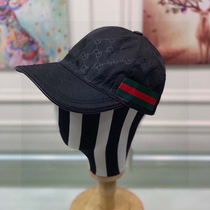 Gucci Unisex Original GG Canvas Baseball Hat Web Green Red Web