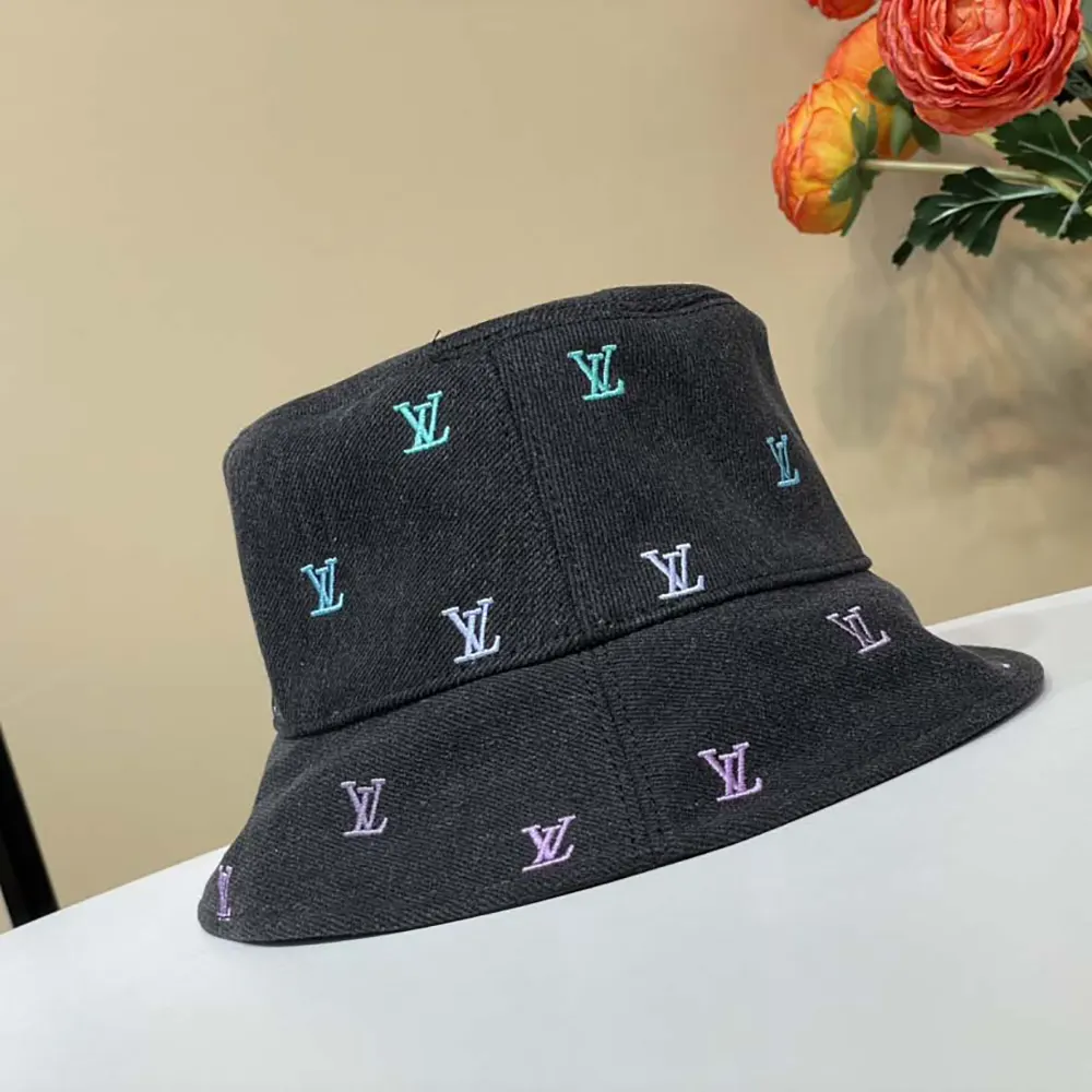 Louis Vuitton Unisex LV Blason Shading Denim Reversible Bucket Hat M7978M