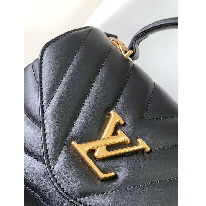 Louis Vuitton LV Women Hold Me Top-Handle Bag Black Smooth Cowhide Leather