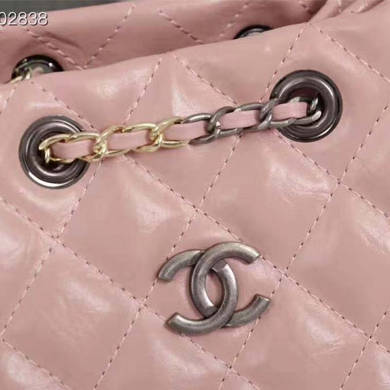 Chanel Women Chanel’s Gabrielle Small Hobo Bag in Aged Smooth Calfskin-Pink