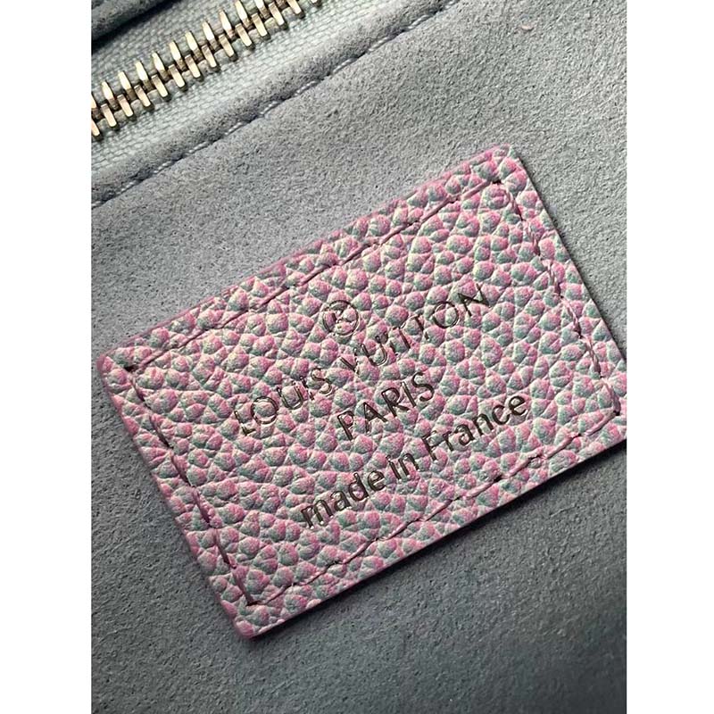 Louis Vuitton LV Women OnTheGo PM Tote Bag Purple Sprayed Embossed Grained Cowhide