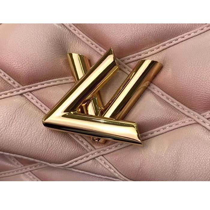 Louis Vuitton LV Women GO-14 MM Beige Pink Lamb Leather Cowhide Leather