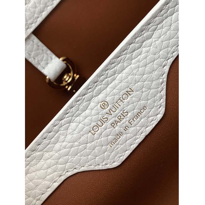 Louis Vuitton LV Women Capucines Mini Handbag Taurillon Patent Leather Smooth Calfskin