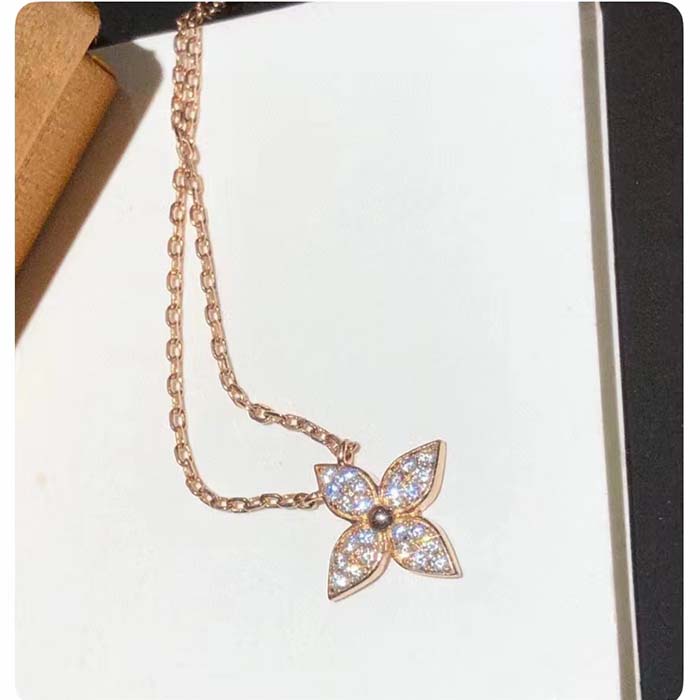 Louis Vuitton Women LV Idylle Blossom Pendant Pink Gold Diamonds 25 Diamonds