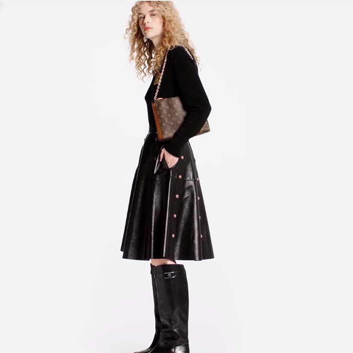 Louis Vuitton LV Women Toiletry Pouch On Chain Monogram Coated Canvas Cowhide