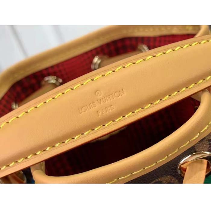 Louis Vuitton LV Women Nano Noé Monogram Coated Canvas 3D Painted Dots Print