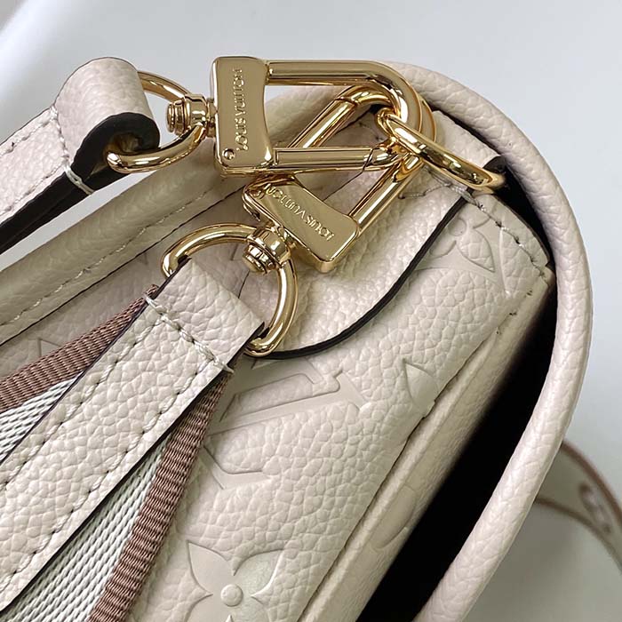 Louis Vuitton LV Women Diane Crème Beige Embossed Supple Grained Cowhide Leather