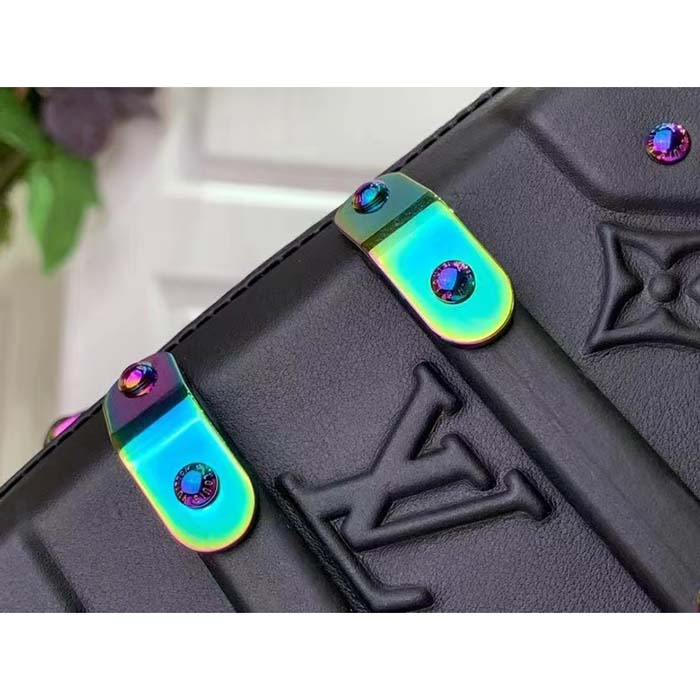 Louis Vuitton LV Unisex Future Trunk Black Calf Leather Double Zip Closure