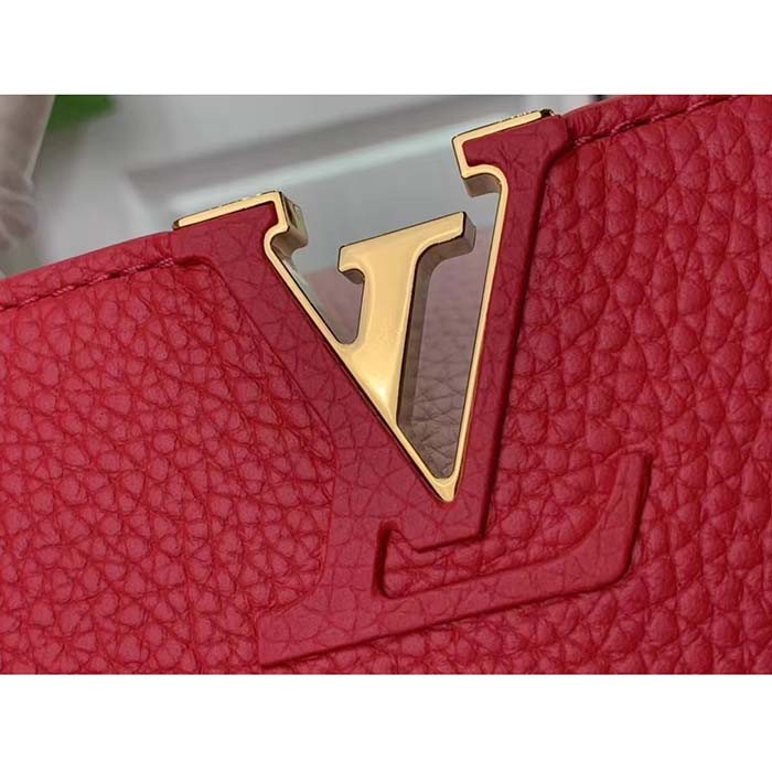 Louis Vuitton LV Women Capucines MM Handbag Rose Pink Taurillon Leather