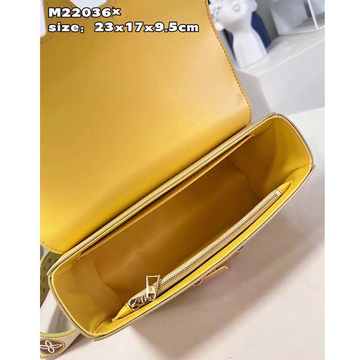 Louis Vuitton LV Women Twist MM Yellow Epi Grained Leather