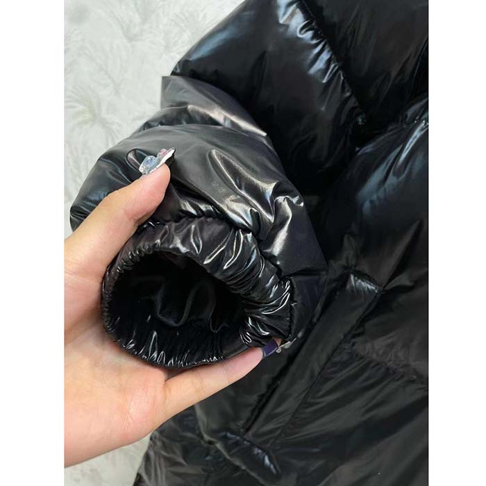 Louis Vuitton Women LV Glossy Long Puffer Coat Black Regular Fit Polyamide
