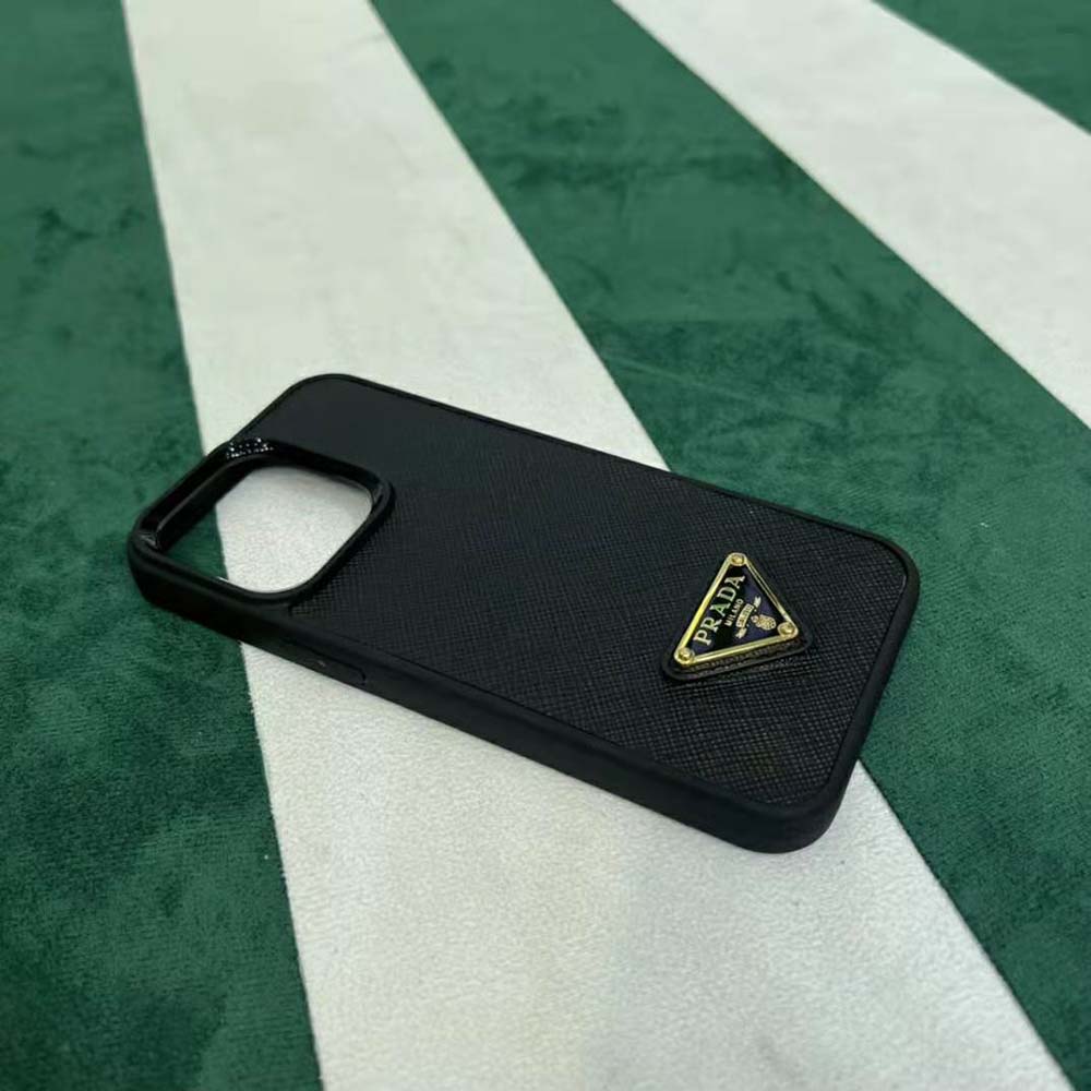 Prada Wome Saffiano Cover for IPhone-Black