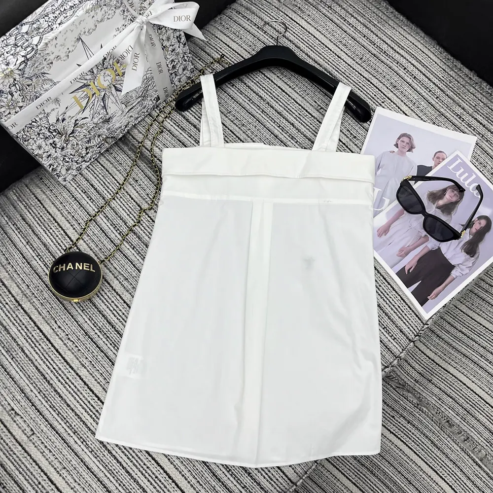 Dior Women Blouse White Cotton Poplin 521B87A3356_X0100