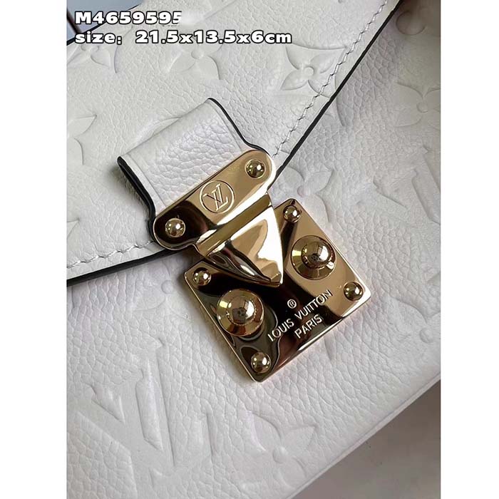 Louis Vuitton LV Women Pochette Métis East West Bag Crème Beige Grained Cowhide Leather