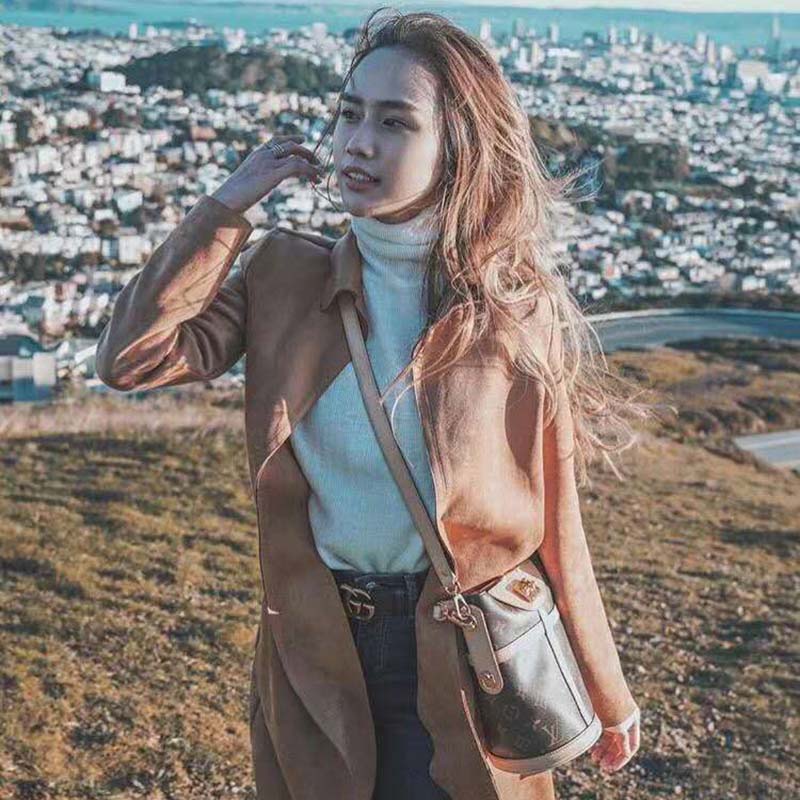 Louis Vuitton LV Women Duffle Bag in Monogram Coated Canvas-Brown