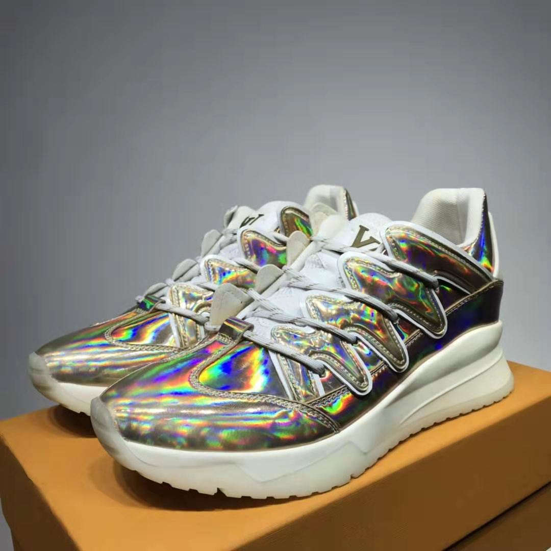 Louis Vuitton LV Men Zig Zag Sneaker Metallic Gold Calf Leather