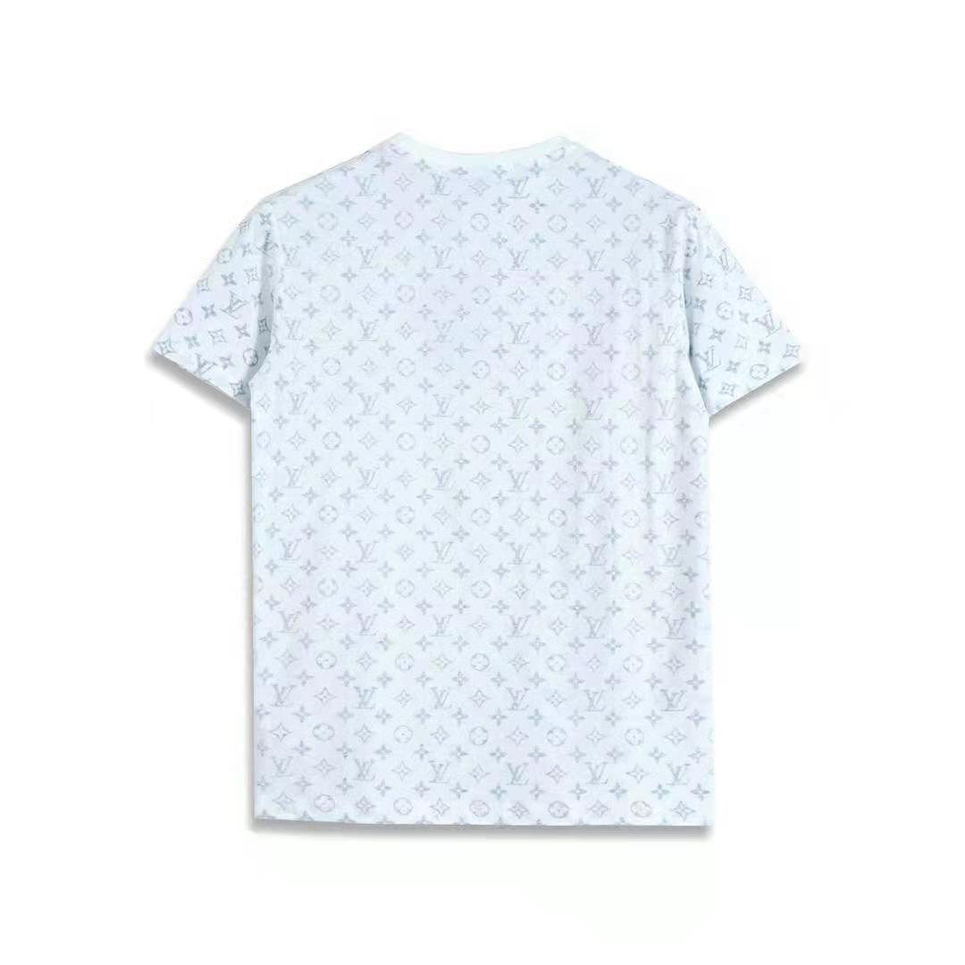 Louis Vuitton Men LV Escale Printed T-Shirt Monogram Cotton White Regular Fit